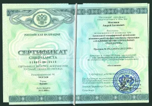 Диплом/сертифкат 2 Максимов Андрей Евгеньевич, диплом/сертифкат 2
