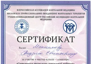 Диплом/сертифкат 23 Максимов Андрей Евгеньевич, диплом/сертифкат 23