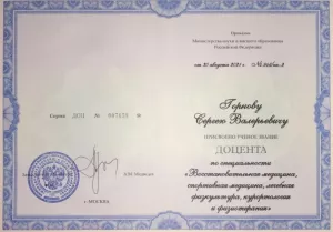 Горнов Сергей Валерьевич, диплом/сертифкат 11