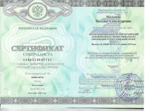 Мальцева Наталья Александровна, диплом/сертифкат 9