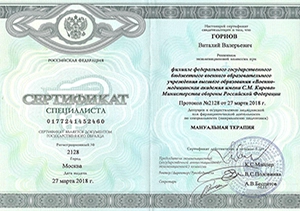 Горнов Виталий Валерьевич, диплом/сертифкат 10