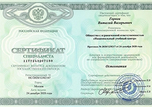 Горнов Виталий Валерьевич, диплом/сертифкат 12